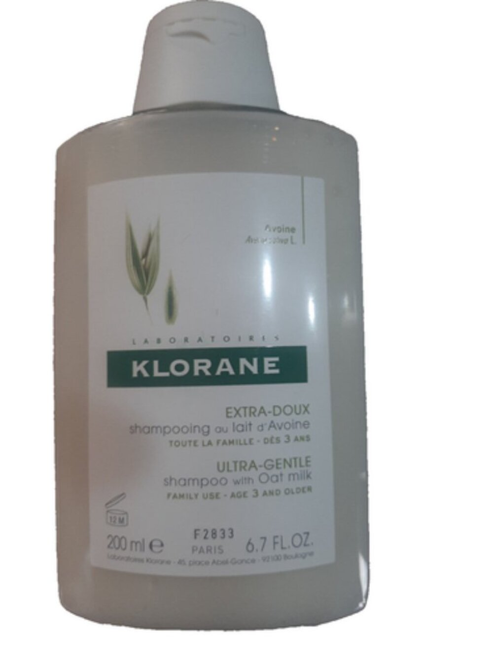 Klorane Ultra-Gentle Shampoo with Oat Milk 6.7oz/200ml